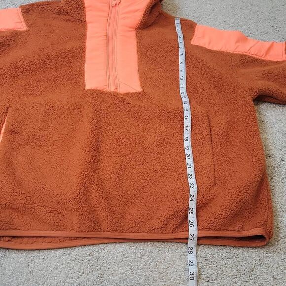 Free People FP Movement XL Lead The Pack Fleece Pullover Brown/Coral - Picture 6 of 6